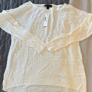 NWT J. Crew Off-White Textured Knit Top XS